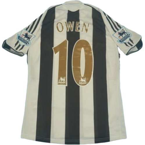 newcastle united domicile maillots de foot 2005-2006 owen 10 noir blanc homme