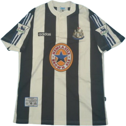 newcastle united domicile maillots de foot pl 1995-1997 noir blanc homme
