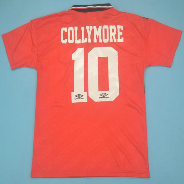 nottingham forest domicile maillots de foot 1994-1996 collymore 10 rouge homme