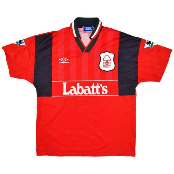 nottingham forest domicile maillots de foot 1994-1996 rouge homme