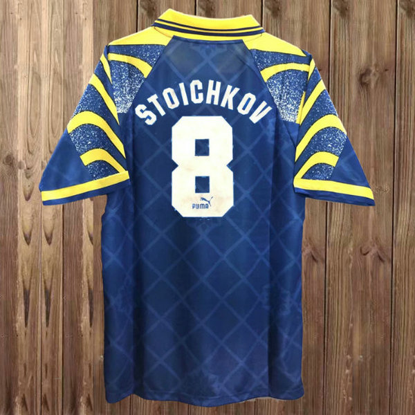 parma domicile maillots de foot 1995-1997 stoichkov 8 bleu homme