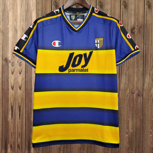 parma domicile maillots de foot 2001-2002 jaune homme