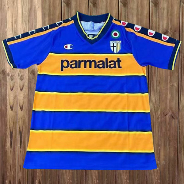 parma domicile maillots de foot 2002-2003 bleu homme