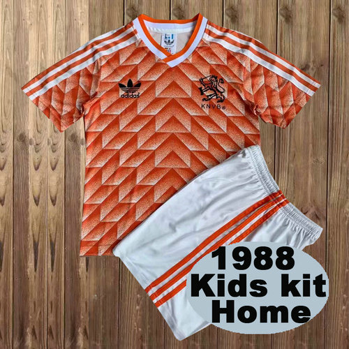 pays-bas domicile maillots de foot 1988 enfants