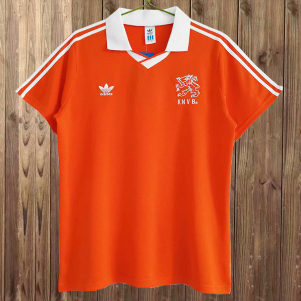 pays-bas domicile maillots de foot 1990 1992 orange homme