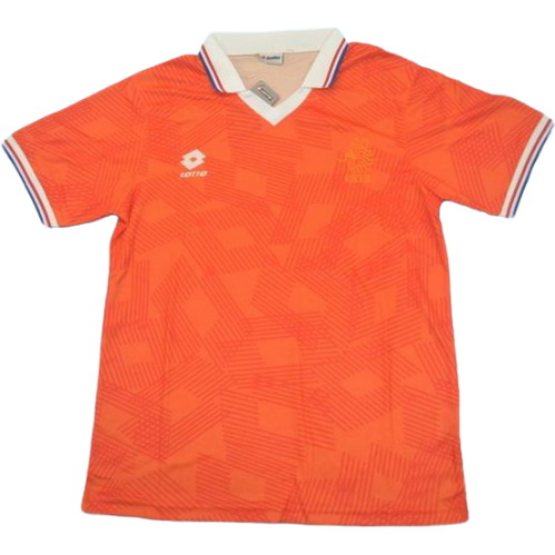 pays-bas domicile maillots de foot 1991 orange homme
