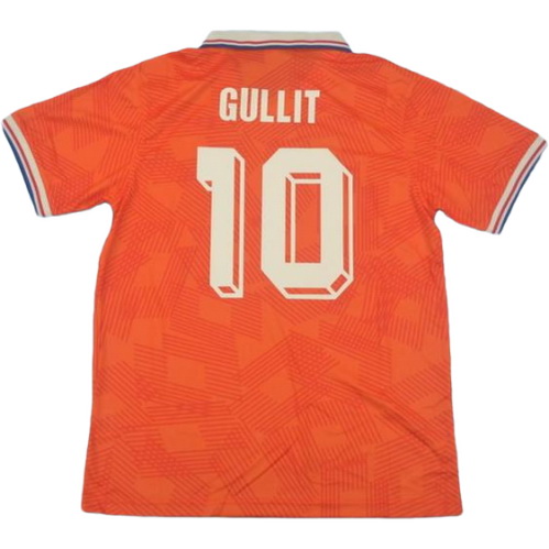 pays-bas domicile maillots de foot 1995 gullit 10 orange homme