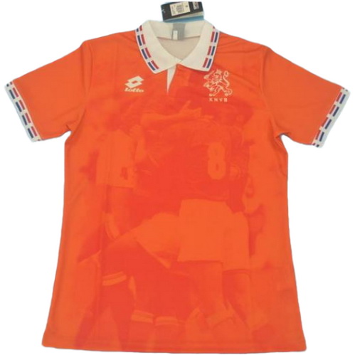 pays-bas domicile maillots de foot 1996 orange homme