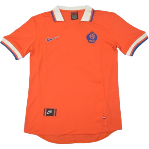 pays-bas domicile maillots de foot 1997-98 orange homme