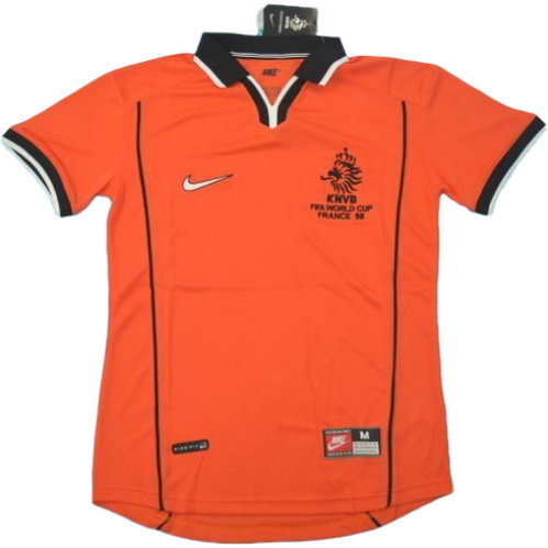 pays-bas domicile maillots de foot 1998 orange homme