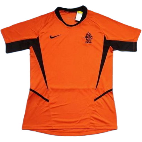 pays-bas domicile maillots de foot 2002 orange homme