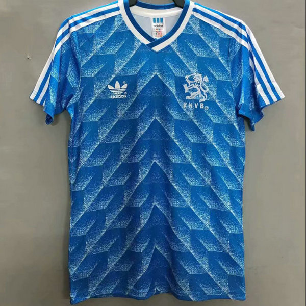 pays-bas exterieur maillots de foot 1988 bleu homme