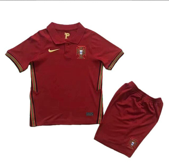 portugal domicile maillots de foot 2020-2021 rouge enfants