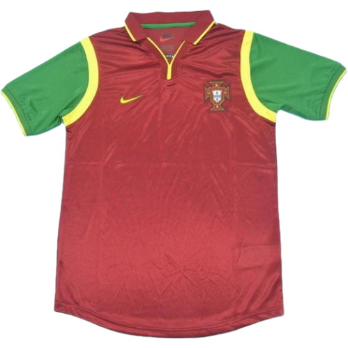 portugal domicile maillots de foot copa mundial 1998 rouge homme