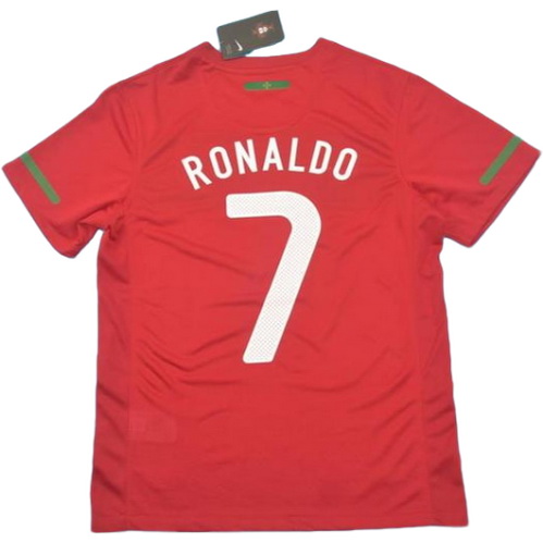 portugal domicile maillots de foot copa mundial 2010 ronaldo 7 rouge homme