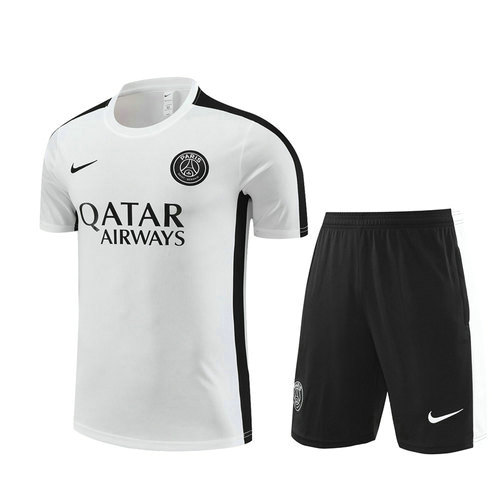 psg blanc maillots de football d'entraînement de foot 2023-24 homme