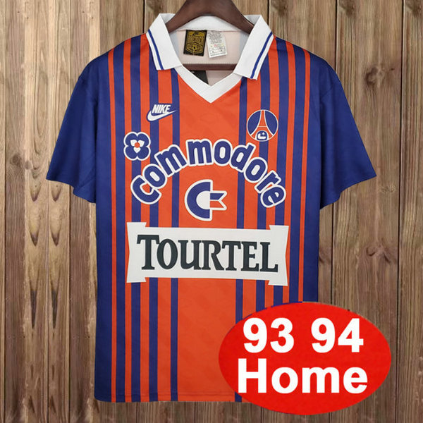 psg domicile maillots de foot 1993-1994 bleu homme