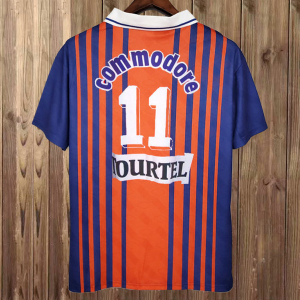 psg domicile maillots de foot 1993-1994 commodore 11 bleu homme