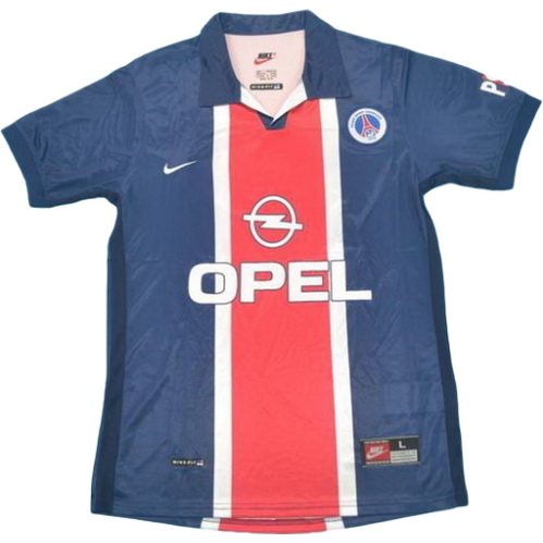 psg domicile maillots de foot 1998-1999 bleu homme