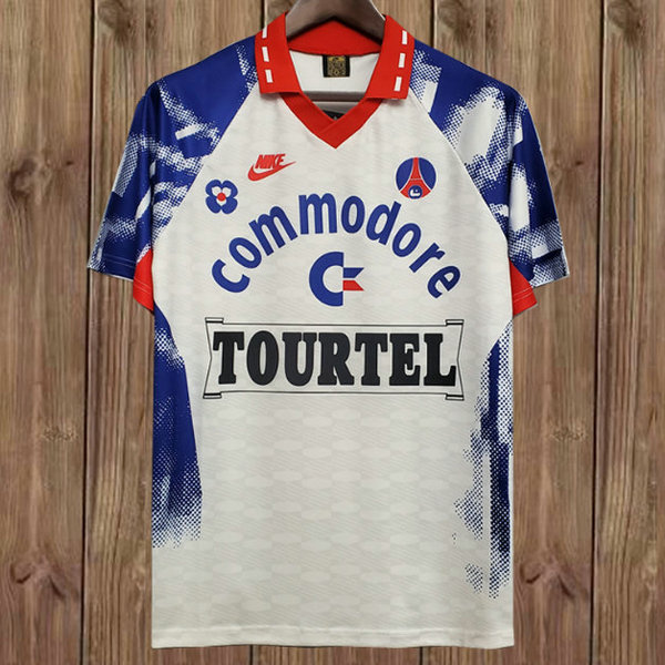 psg exterieur maillots de foot 1992-1993 blanc homme