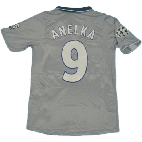 psg exterieur maillots de foot 2000 anelka 9 gris homme