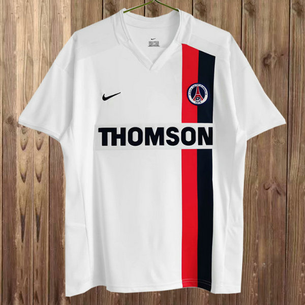 psg exterieur maillots de foot 2003-2004 blanc homme