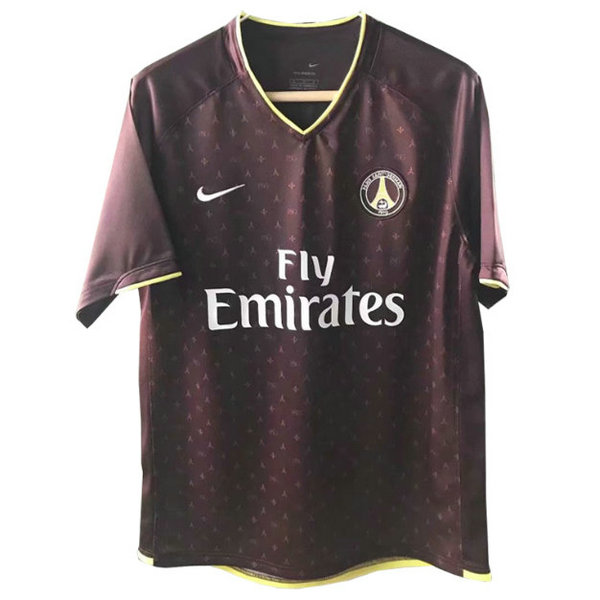 psg exterieur maillots de foot 2006-2007 pourpre homme