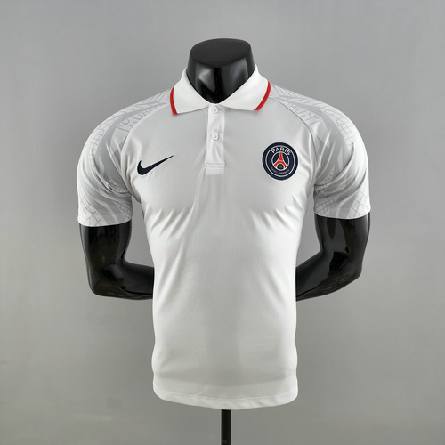 psg maillots polo de foot 2022-2023 blanc homme