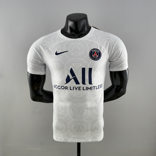 psg pre-game maillots de foot 2022-2023 blanc player version homme