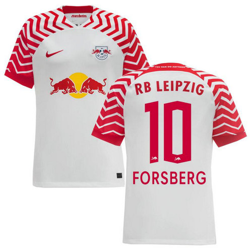 rb leipzig maillots de foot 2023-2024 domicile forsberg 10 homme