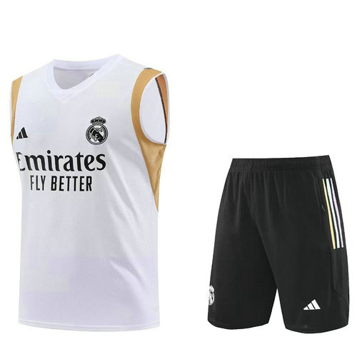 real madrid blanc gilet maillots de foot 2023-2024 homme