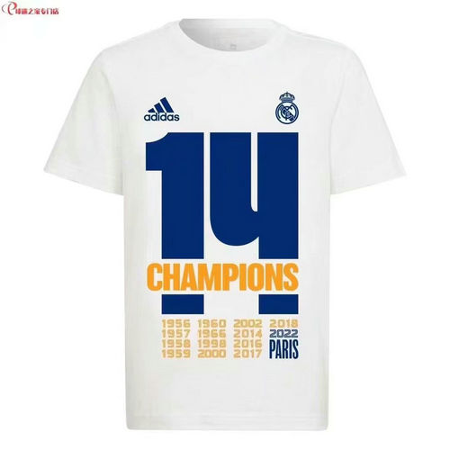 real madrid champion commemorative edition maillots de foot 2022-2023 blanc pas cher homme