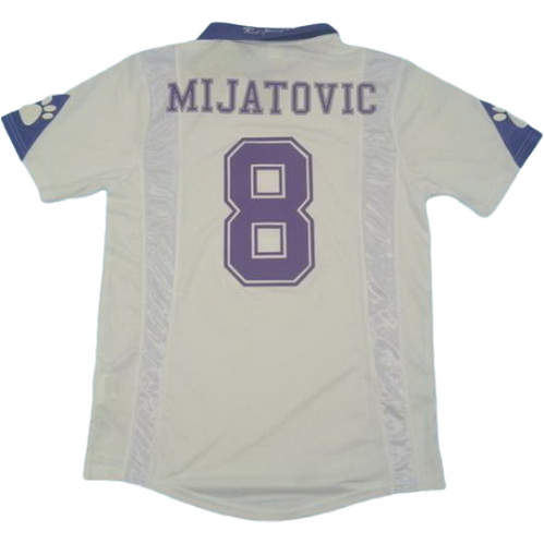 real madrid domicile maillots de foot 1997-1998 mijatovic 8 blanc homme