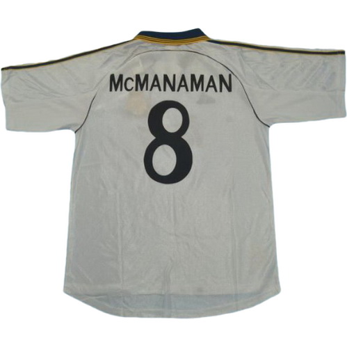 real madrid domicile maillots de foot 1999-2000 mc manaman 8 blanc homme