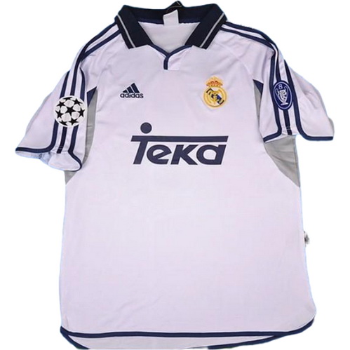 real madrid domicile maillots de foot 2001-2002 blanc homme