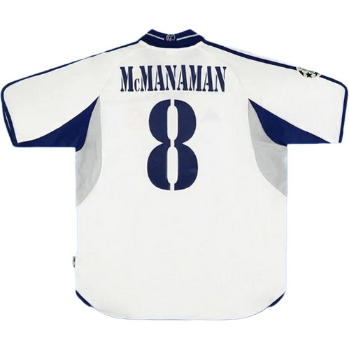 real madrid domicile maillots de foot 2001-2002 mcmanaman 8 blanc homme