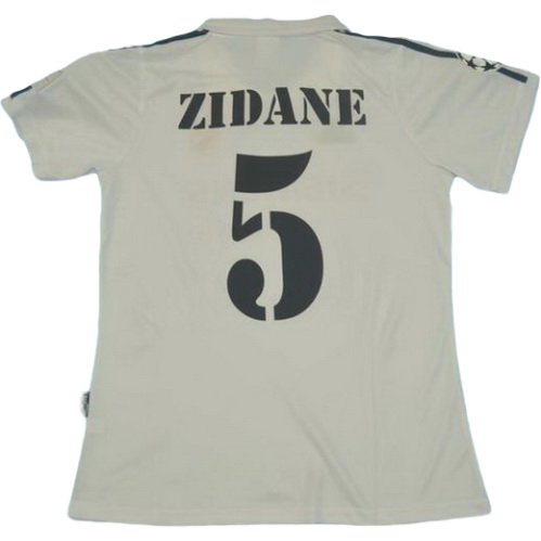 real madrid domicile maillots de foot 2002-2003 zidane 5 blanc homme