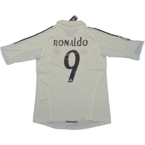 real madrid domicile maillots de foot 2005-2006 ronaldo 9 blanc homme