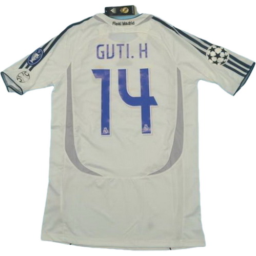 real madrid domicile maillots de foot 2006-2007 guti.h 14 blanc homme