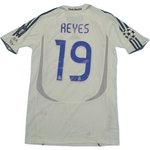 real madrid domicile maillots de foot 2006-2007 reyes 19 blanc homme