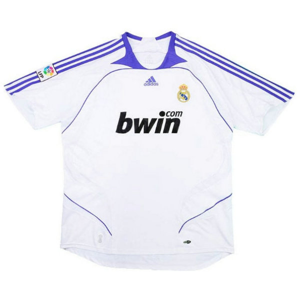 real madrid domicile maillots de foot 2007-2008 blanc homme