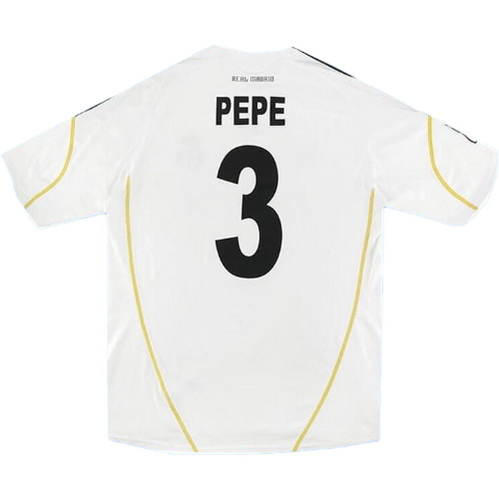 real madrid domicile maillots de foot 2009-2010 pepe 3 blanc homme