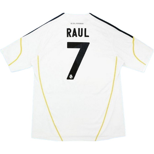 real madrid domicile maillots de foot 2009-2010 raul 7 blanc homme