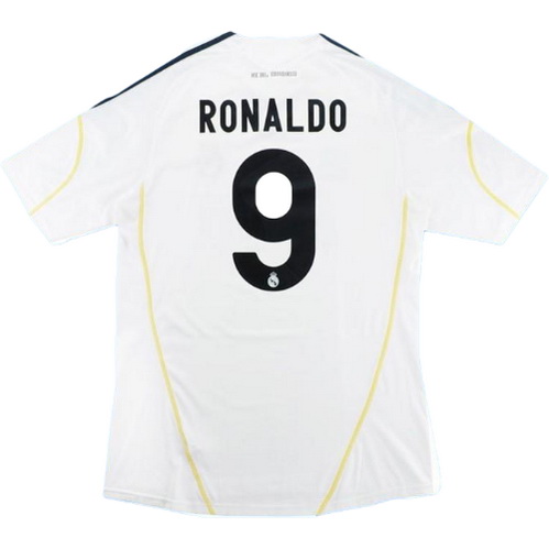 real madrid domicile maillots de foot 2009-2010 ronaldo 9 blanc homme