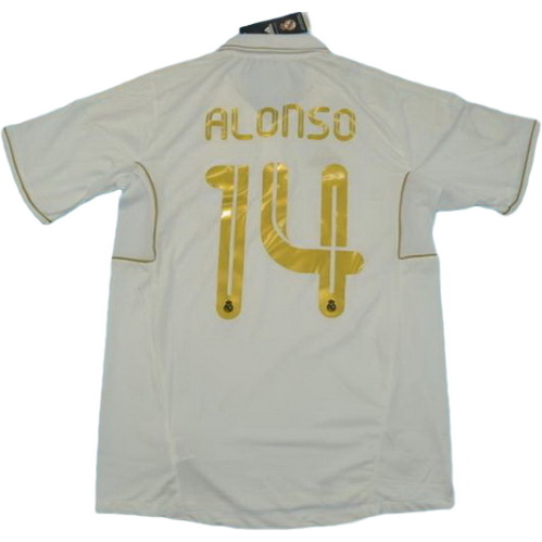 real madrid domicile maillots de foot 2011-2012 alonso 14 blanc homme