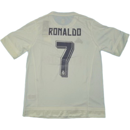 real madrid domicile maillots de foot 2015-2016 ronaldo 7 blanc homme