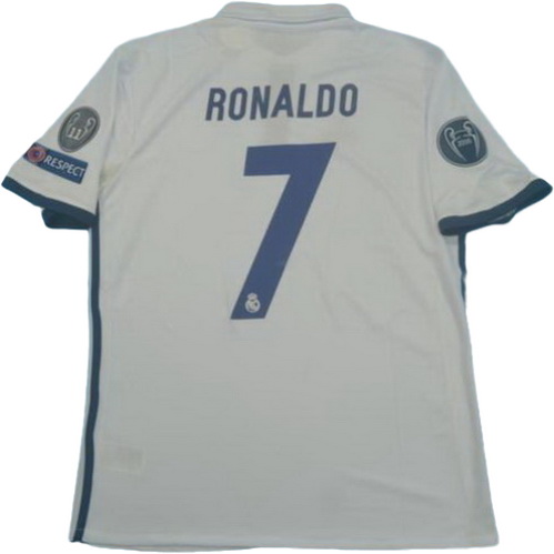 real madrid domicile maillots de foot 2016-2017 ronaldo 7 blanc homme