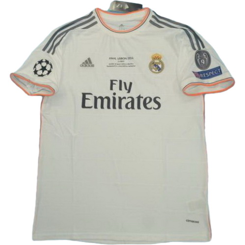 real madrid domicile maillots de foot ucl 2013-2014 blanc homme