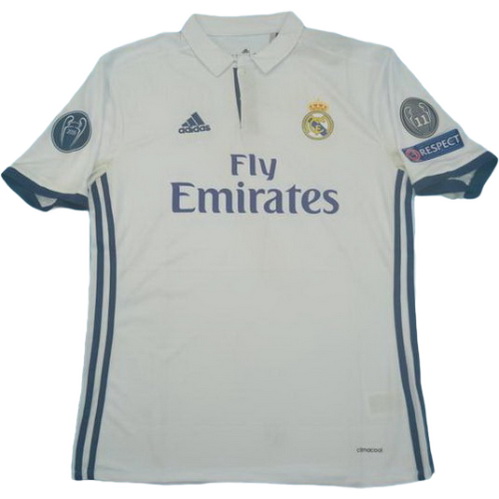 real madrid domicile maillots de foot ucl 2016-2017 blanc homme