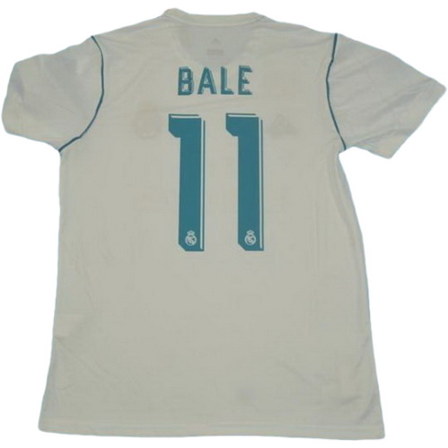 real madrid domicile maillots de foot ucl 2017-2018 bale 11 blanc homme